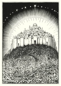 Illustratie voor De Bergrede (gravure) door Horace J. Knowles