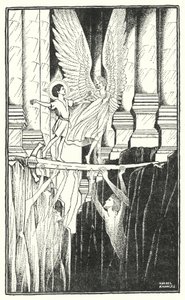 In de tempel (litho)