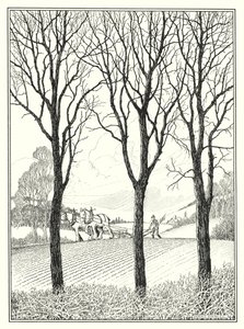 Maart (litho) door Horace J. Knowles