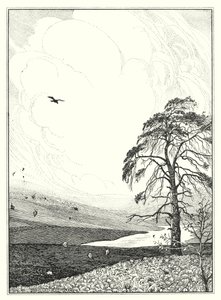 Oktober (litho) door Horace J. Knowles