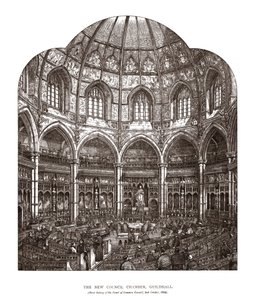 De nieuwe raadszaal Guildhall door Horace Jones