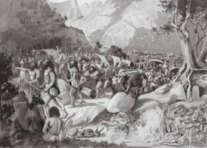 Een Migratie van Scythische Stammen door een Pas in de Bergen van Klein-Azië door Horace Moore Jones