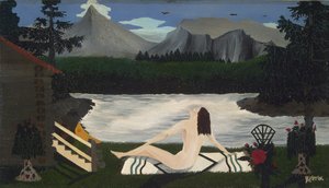 Dame van het meer, ca. 1936-39 door Horace Pippin