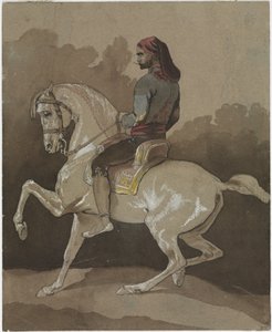 Arabier te paard, ca. 1800 door Horace Vernet