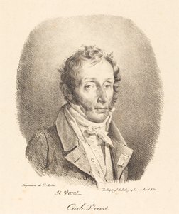 Buste van Carle Vernet door Emile Jean Horace Vernet