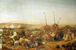Verovering van Algerije (1830-1847): Inname van de Smalah van Abd el Kader door de hertog van Aumale in Taguin door Emile Jean Horace Vernet