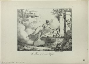 Fortuin en het jonge kind door Emile Jean Horace Vernet