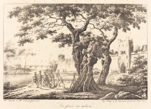 Het stuk in actie door Emile Jean Horace Vernet