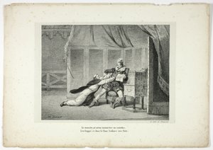 Tegelijkertijd haalt het monster een hakmes tevoorschijn... door Horace Vernet