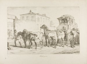 Postkoets door Emile Jean Horace Vernet