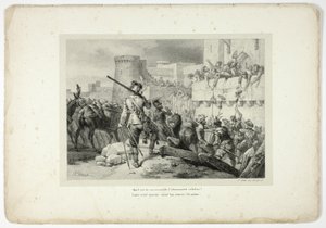 Hoe verbaasd zijn deze stervende mensen... door Horace Vernet