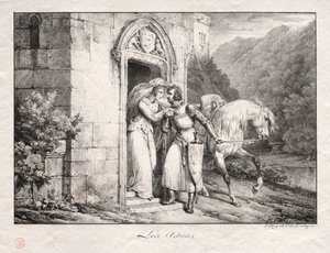 De afscheidsgroeten door Emile Jean Horace Vernet