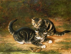 Kittens door Horatio Henry Couldery