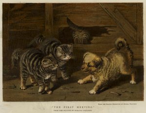 De Eerste Ontmoeting (chromolitho)