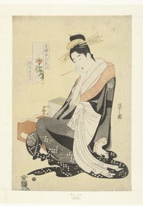 Courtisane Morokoshi uit het Echizenya huis door Hosoda Eishi