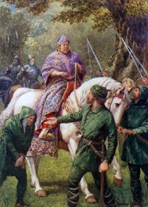 Robin Hood ontmoet de Bisschop van Hereford door Howard Davie