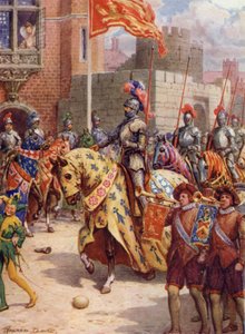 Sir Philip Sidney, bij het toernooi in Whitehall door Howard Davie