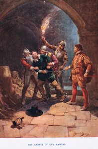 De arrestatie van Guy Fawkes, illustratie uit 