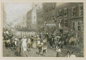 Carnaval, Philadelphia door Howard Pyle