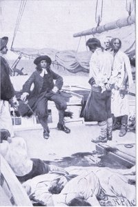 Kolonel Brett en de piraat, uit Howard Pyles Book of Pirates gepubliceerd door Harper & Bros, 1921 door Howard Pyle