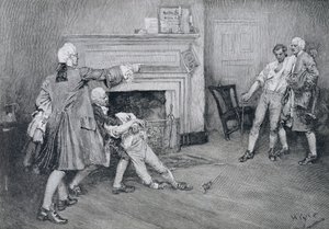 Ontmoeting van Kapitein Tollemache en Kapitein Pennington bij 