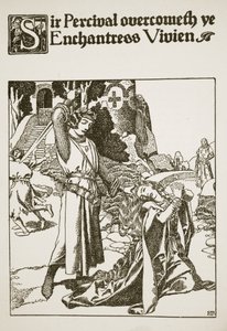 Sir Percival Overwint de Betoveraarster Vivien, illustratie uit 