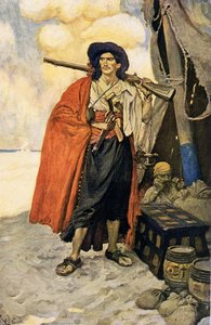 De boekanier was een schilderachtige kerel, begin 20e eeuw (boekillustratie)