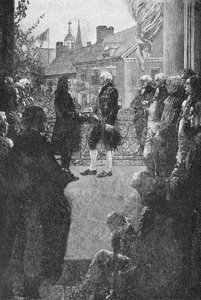 De Inhuldiging, gegraveerd door Francis Scott King, illustratie uit 