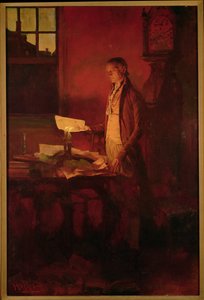 Thomas Jefferson Schrijft de Onafhankelijkheidsverklaring, uit 