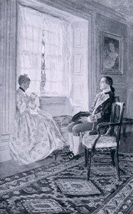 Washington en Mary Philipse, illustratie uit 