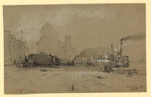 Tekening, Aan de Mississippi in St. Louis, 1887
