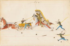 Howling Wolf die Soldaten Vechten, 1874-75