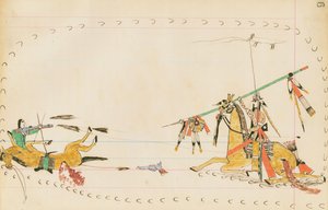 Huilende Wolf en een andere krijger, 1874-75