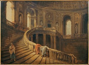 De wenteltrap van het Farnese paleis in Caprarola - De wenteltrap van het Farnese paleis in Caprarola ...