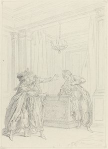 Calmine, quel objet vient Effrayer ma vue? door Hubert Francois Gravelot