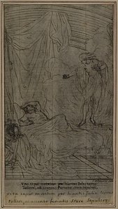 Studie voor Lucains "La Pharsale", Canto III door Hubert Francois Gravelot