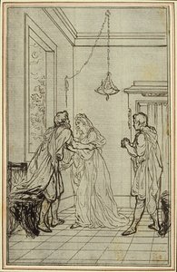 Studie voor Lucains "La Pharsale", Canto II door Hubert Francois Gravelot