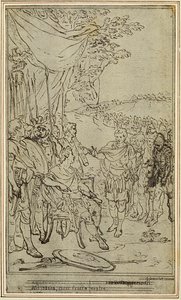 Studie voor Lucains "La Pharsale", Canto IV door Hubert Francois Gravelot