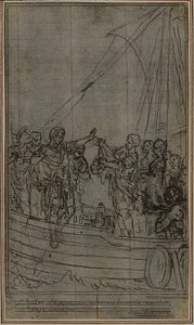 Studie voor Lucains "La Pharsale", Canto IX door Hubert Francois Gravelot