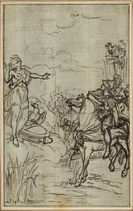 Studie voor Lucains "La Pharsale", Canto I door Hubert Francois Gravelot