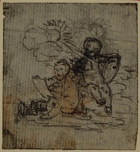 Studie voor vignet-frontispiece van Tacitus "Tiberius, of De zes eerste boeken van de Annalen", Deel 1