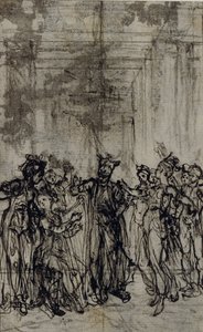 Studie voor vignet in "Contes Moraux" van Jean François Marmontel