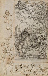 Studie voor vignet in Voltaire