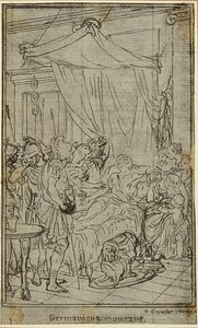 Studie voor een illustratie in Tacitus "Tiberius, of De zes eerste boeken van de Annalen" Boek II, Deel 1