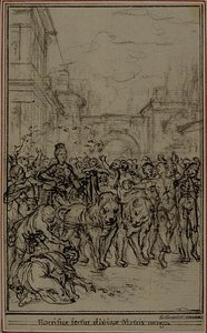 Studie voor het vignet-frontispiece van Lucretius