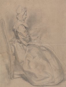 Studie van een zittende dame
