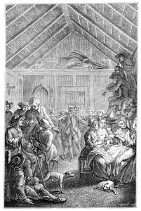 De vergadering van de winter door Hubert Francois Gravelot