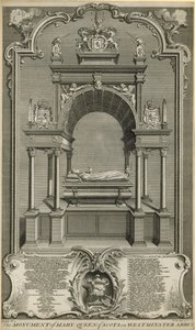 Het monument van Mary Queen of Scots door Hubert Francois Gravelot
