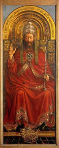 God de Vader, centraal paneel van het Gentse Altaarstuk door Hubert & Jan van (1390 1441) Eyck