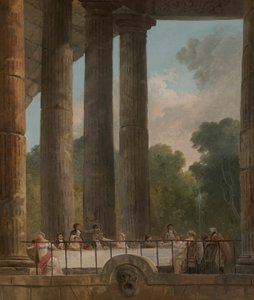 Een banket in de ruïnes van een tempel